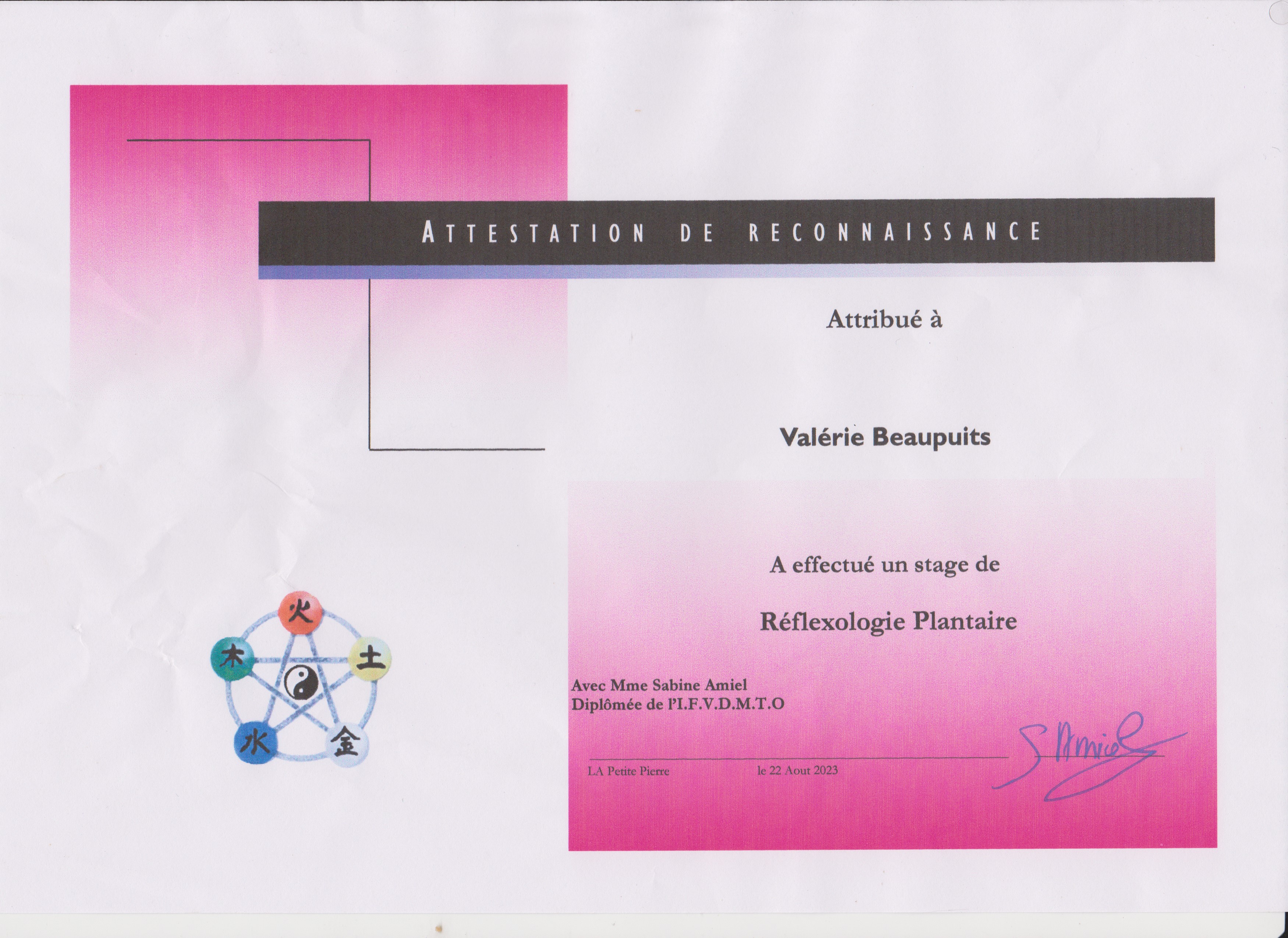 Diplôme de Reflexologie Plantaire